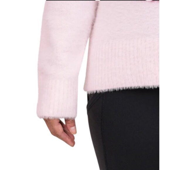 NEW Bleu Gray Long Sleeve Eyelash Crewneck Sweater | Red - Picture 3 of 7